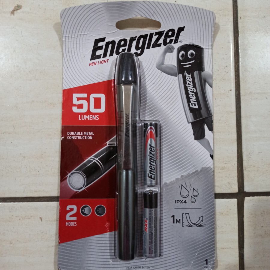 Senter Energizer Pen Light Durable Metal 50 Lumens 2 Modes Original Senter dokter gigi new product