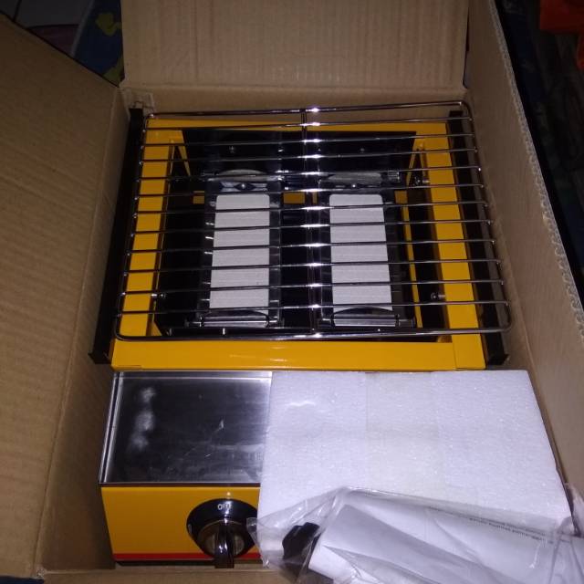 Kualitas impor | pemanggang sosis bakar 2 tungku | diskon