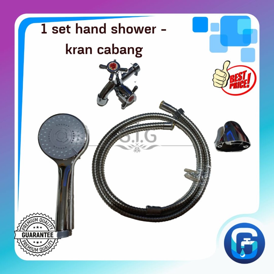 Paket Hand Shower C dan Kran Cabang paket Hand shower kamar mandi Premium