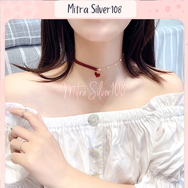 [MS108] NL 14 - Kalung Choker Wanita Korea (Design Korea) Aksesoris Fashion Kekinian Impor Murah Cantik Elegan