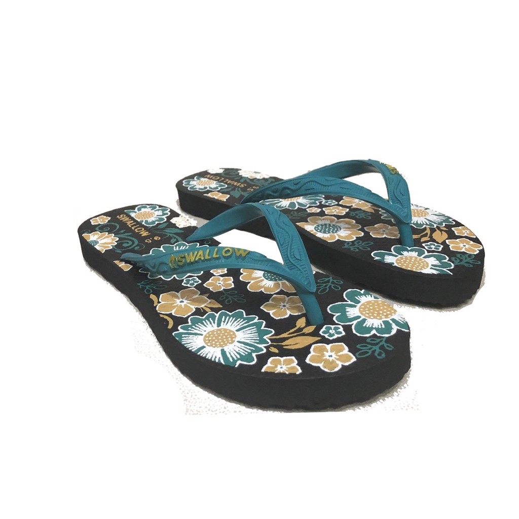 89stories - GROSIR SANDAL ISI 6 Sendal Jepit Swallow Nice Floral (Per 6 Pcs)