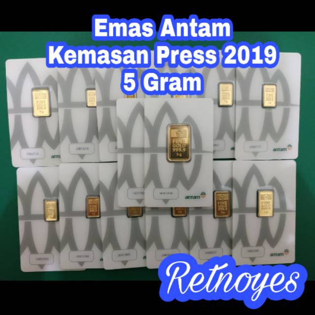 Emas Antam 5 Gram (Kemasan Press 2019)
