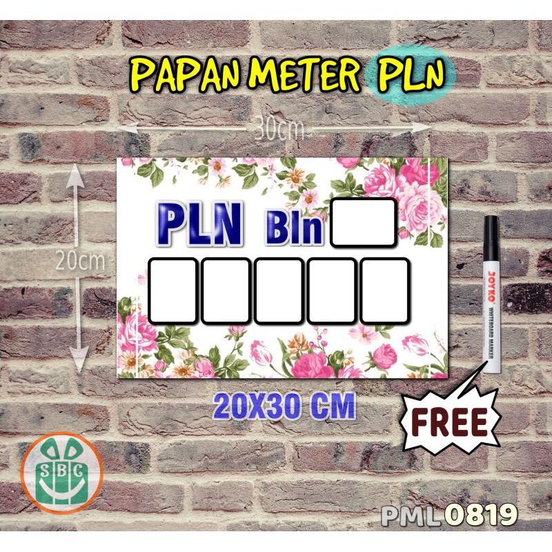 

Stokastik Papan Meter Listrik PLN PAM motif Unik - Flower 19
