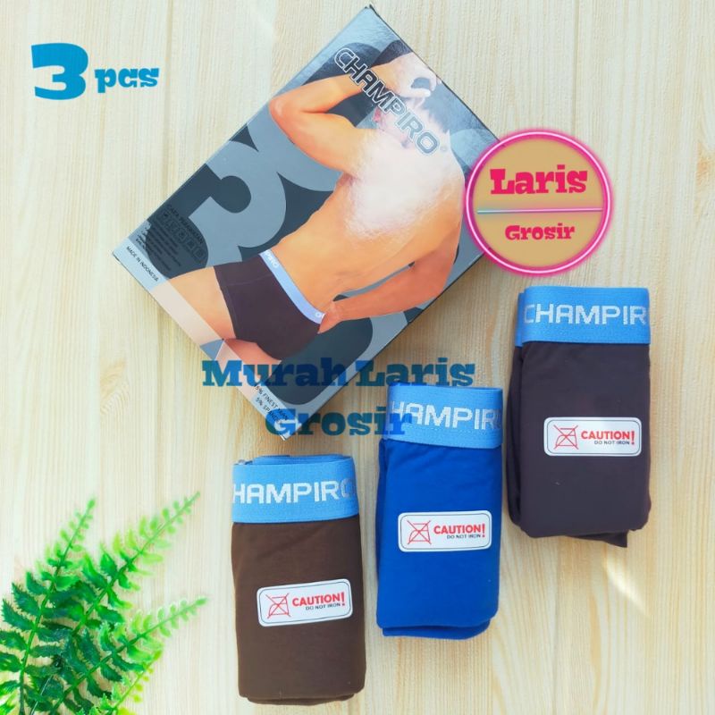 Celana Dalam Boxer Pria Champiro 0330 | Cd Pria Boxer Bahan Katun Lembut