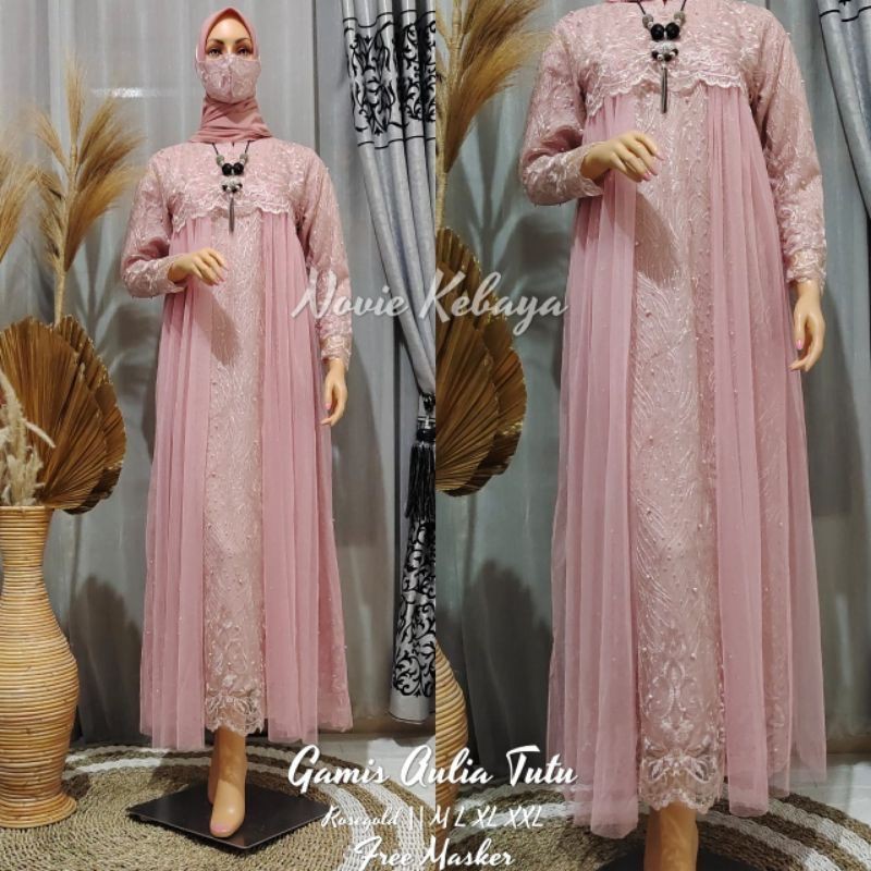 KEBAYA ORIGINAL/BAJU MUSLIMAH/GAMIS LEBARAN/GAMIS AULIA/BY NOVIE