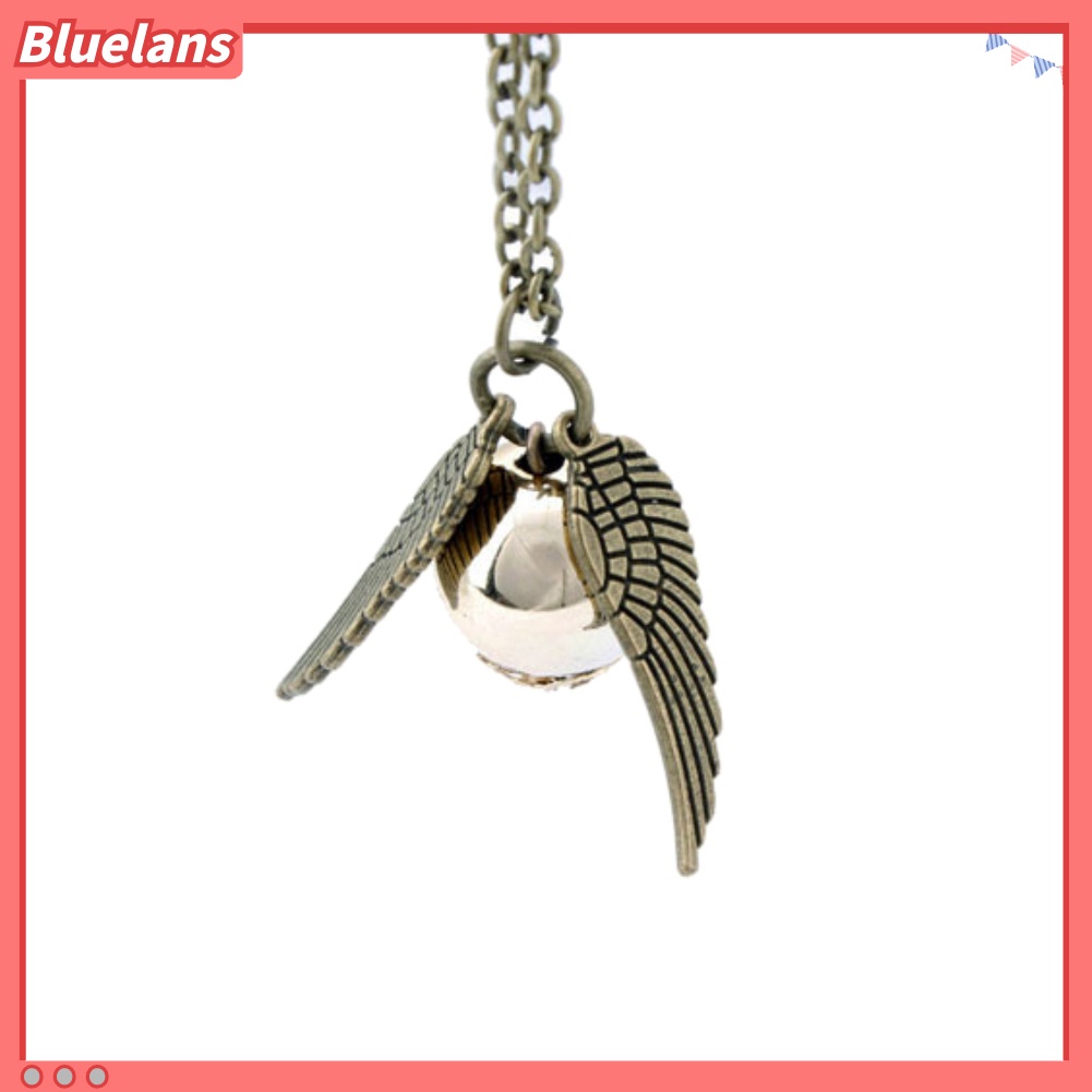 Bluelans Harry Potter and The Deathly Hallows Gold Snitch Pendant Necklace Unisex Jewelry