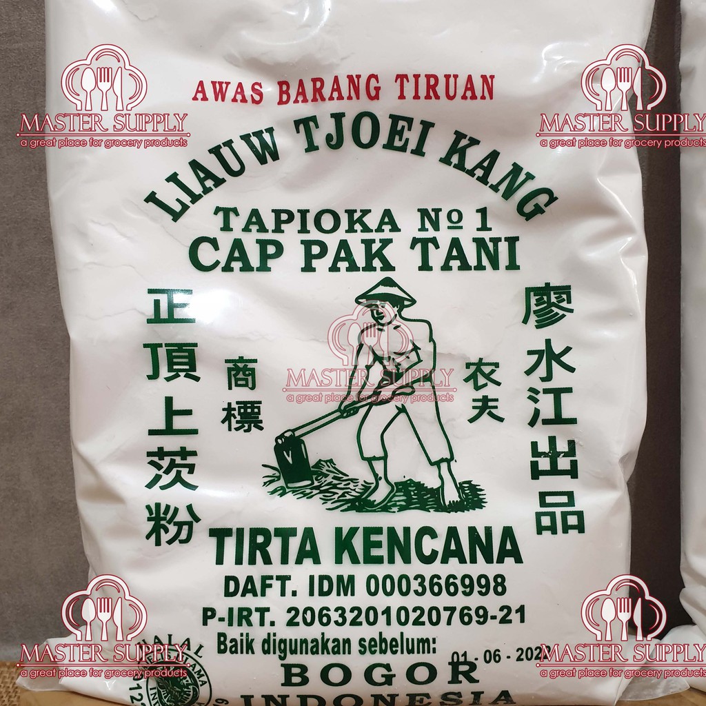 

TEPUNG TAPIOKA LIAU TJOEI KANG CAP PAK TANI 1 KG / TEPUNG SAGU 1 KG BEST SELLER