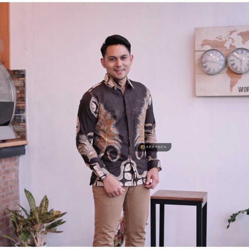 DEWARI KEMEJA BATIK PRIA LENGAN PANJANG REGULER FIT KATUN PREMIUM FULL FURING