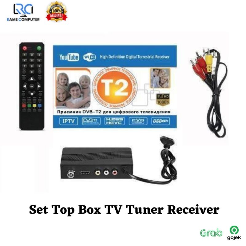 Set Top Box TV Tuner Receiver DVB-T2 Youtube H.265 1080P