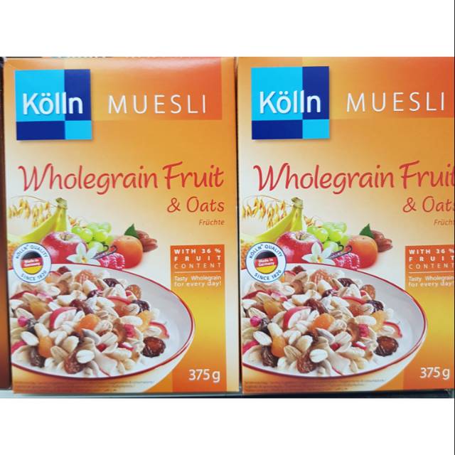 

Kolln muesli wholegrain fruit & oats 375 gr