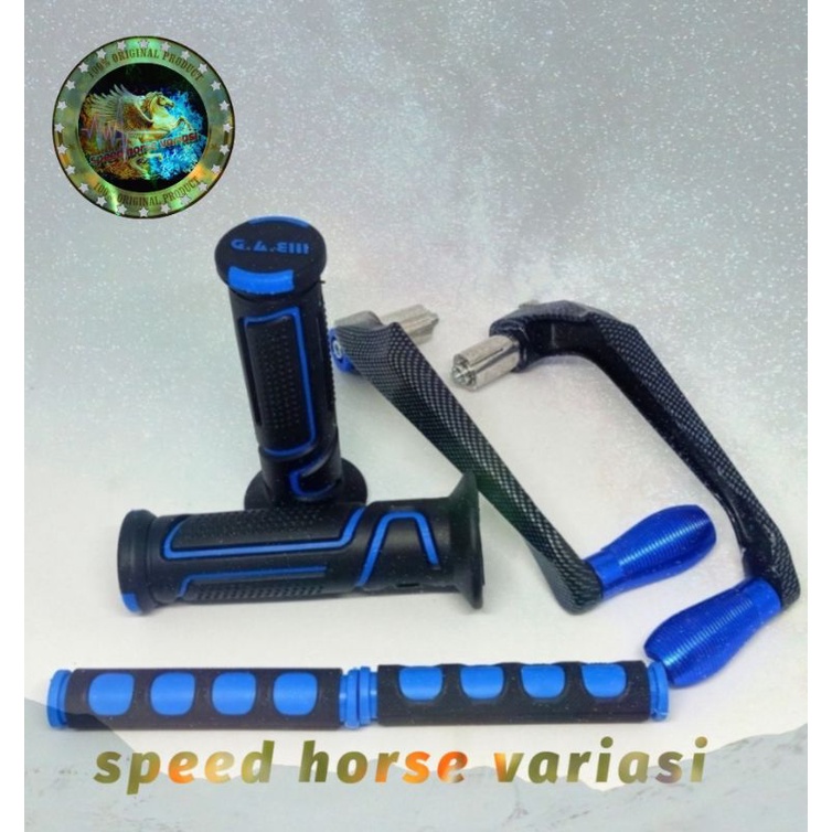 Paket Hemat Paket variasi motor Proguard sabit+Handgrip robot Neon+Karet Handle Universal