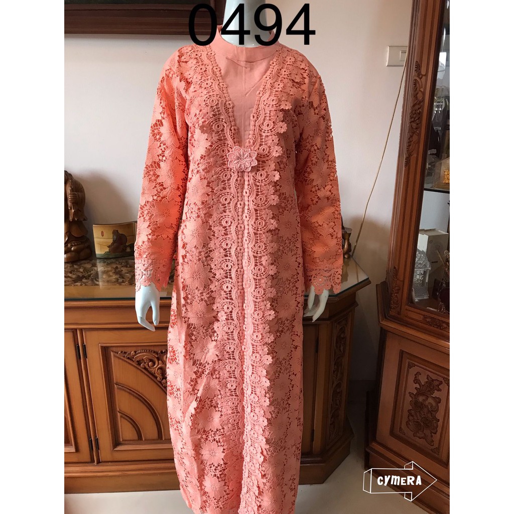 Gamis alexuez full brukat 0494 /gamis brukat premium full brukat tebal depan gamis premium