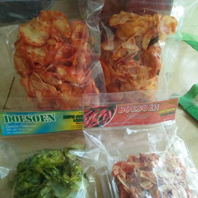 

Keripik singkong sambel ijo mantap