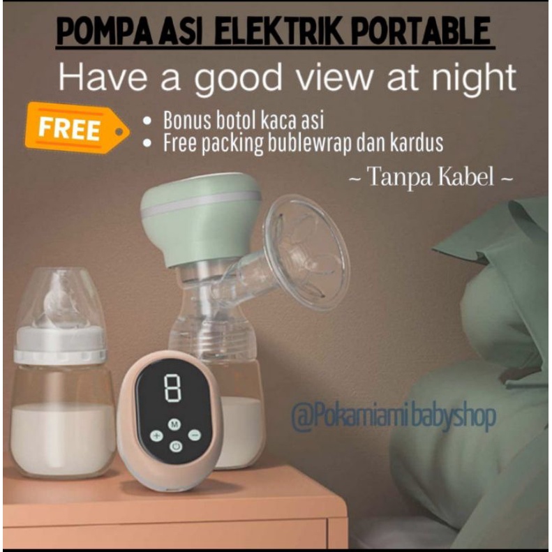 (ORIGINAL &amp; BERGARANSI ) Terbaru Pompa ASI Elektrik Portable / Pompa Asi Elektrik tanpa Selang dan Tanpa Kabel