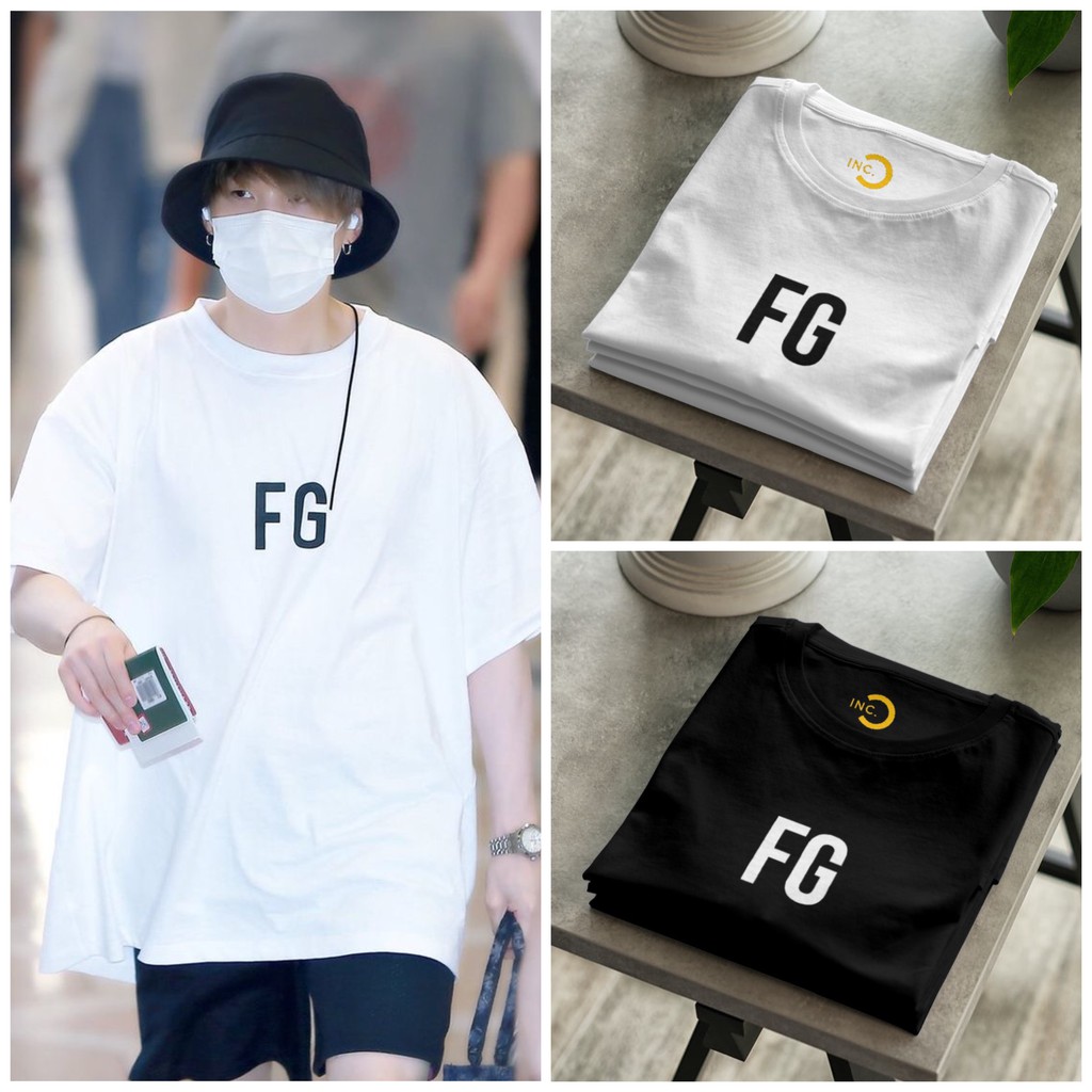 [SALE] Kaos FG Fear of God Suga BTS Cotton 24s Premium Bisa Upgrade Lengan Panjang