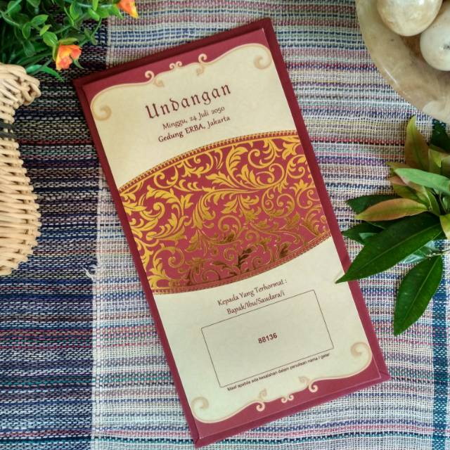 Cetak undangan pernikahan murah ERBA 88136