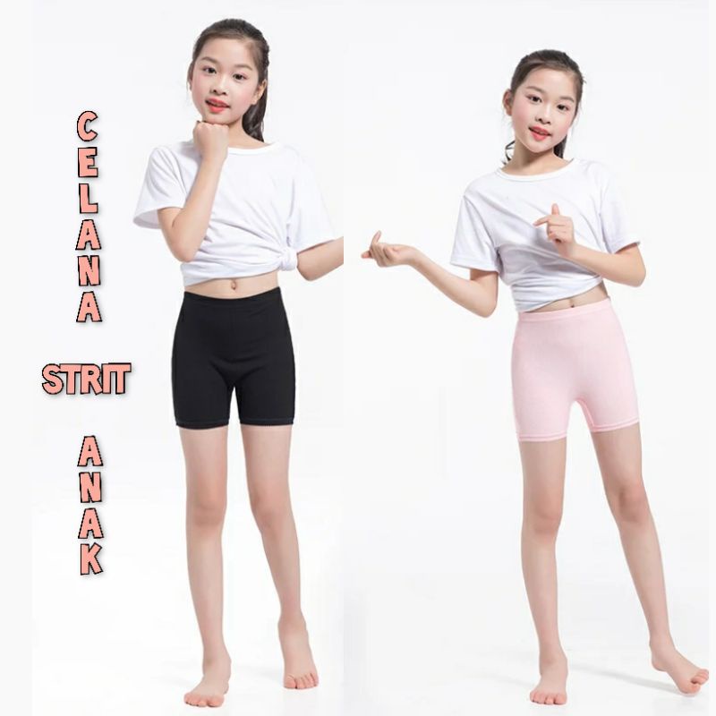 Celana Legging Pendek Anak Perempuan Celana Short Strit Daleman Anak