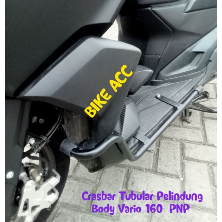 Crashbar Tubular Pelindung Body New Vario 160 Plus dudukan Lampu