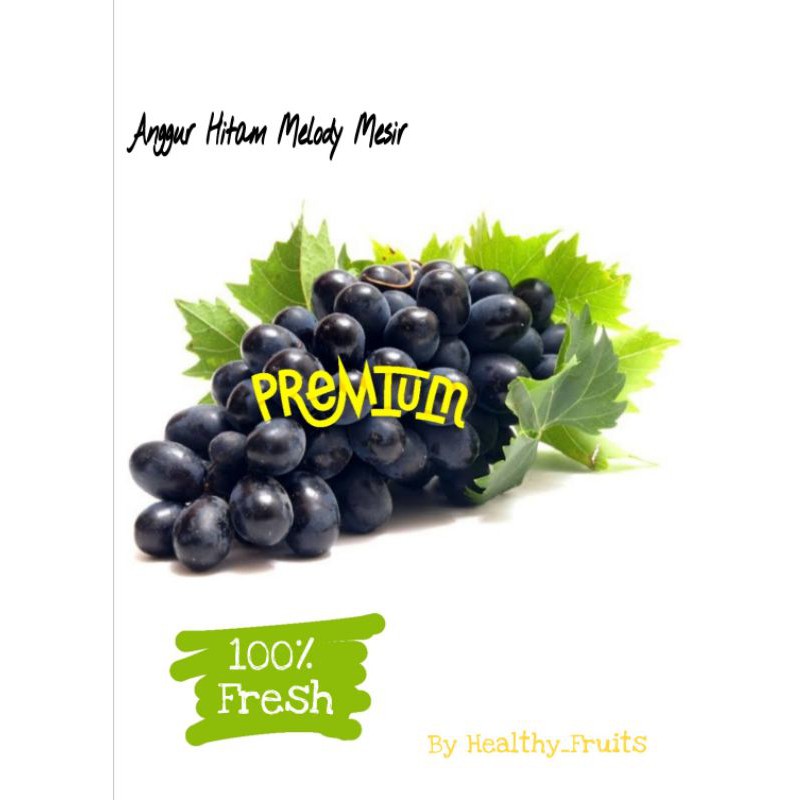 

ANGGUR HITAM MELODY MESIR TANPA BIJI (BLACK SEEDLESS GRAPE) / KG