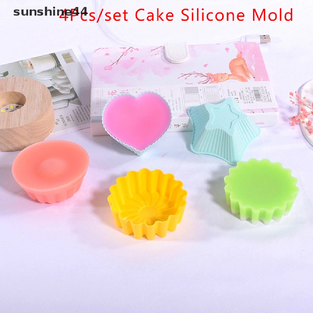 Sunshine 5Pcs Silicone Cake Mold Butterfly Muffin Cup Baking Pudding Jelly Cookies Mold .