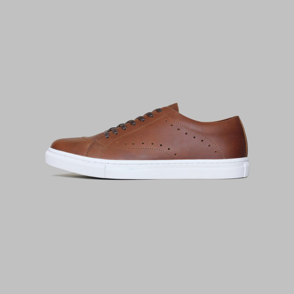 ARTAP - Sepatu Sneakers Kulit Asli - Alordi CH Tan White Sole