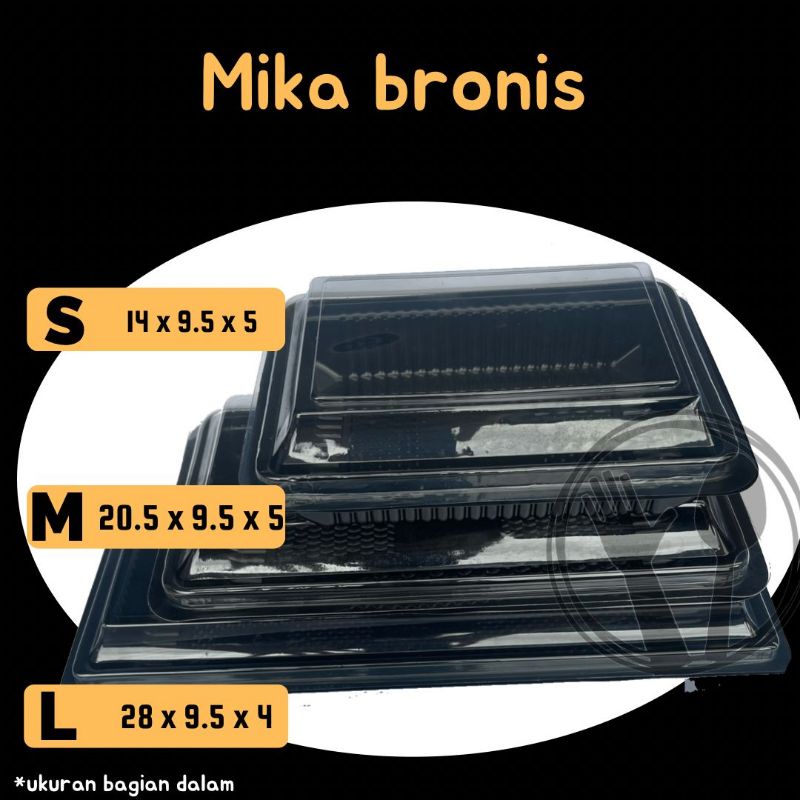 MIKA BROWNIES S KECIL / MIKA BROWNIES M SEDANG / MIKA BROWNIES L BESAR / BOX MIKA BROWNIES / MIKA KUE KOTAK / MIKA BRONIS BROWNIES BRWONIS