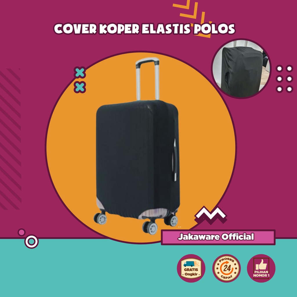 COVER KOPER ELASTIS POLOS SARUNG COSTUM KOSTUM ELASTIC PELINDUNG KAIN BAGASI CABIN TERLARIS HARDCASE