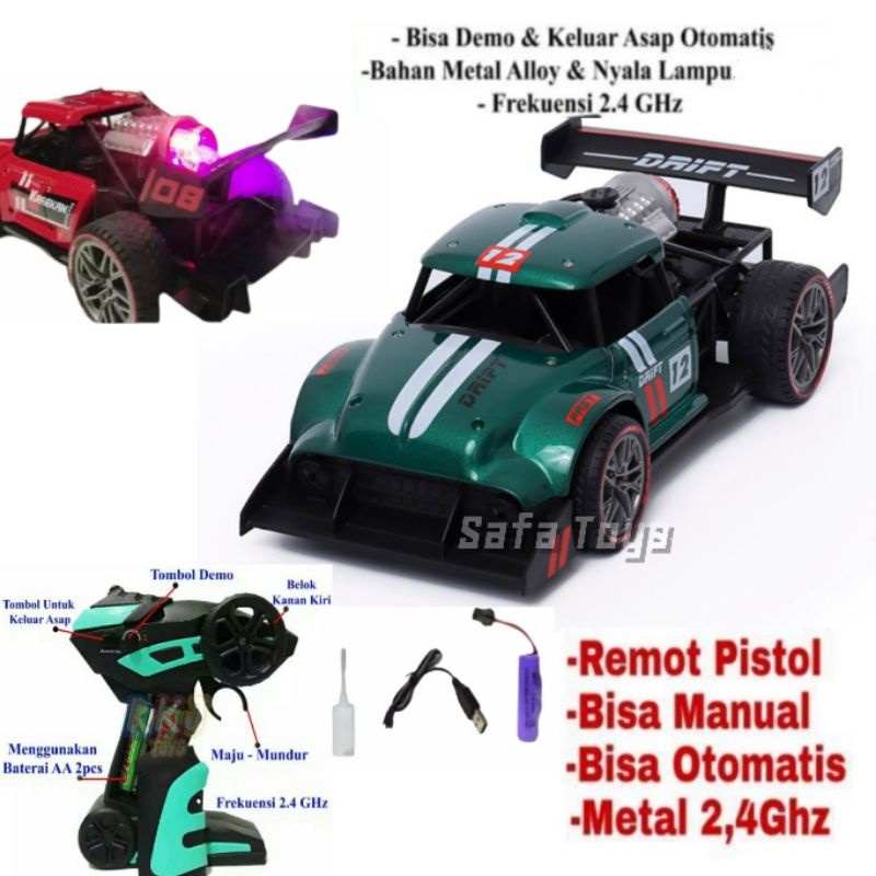 MOBIL RC DRIFT METAL ALLOY BISA KELUAR ASAP MAINAN REMOTE CONTROL 2.4GHZ