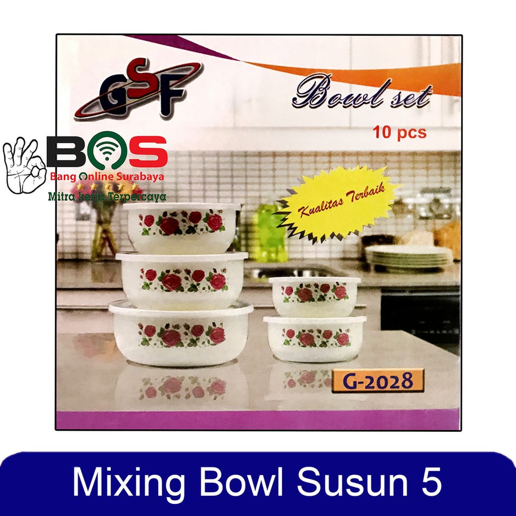 Rantang Susun 5 Susun Mixing Bowl 5 Susun + Tutup GSF G 2028 G-2028