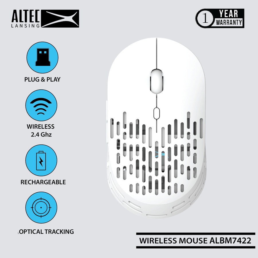 Mouse Wireless Altec Lansing ALBM-7422 White | Altec ALBM7422 White