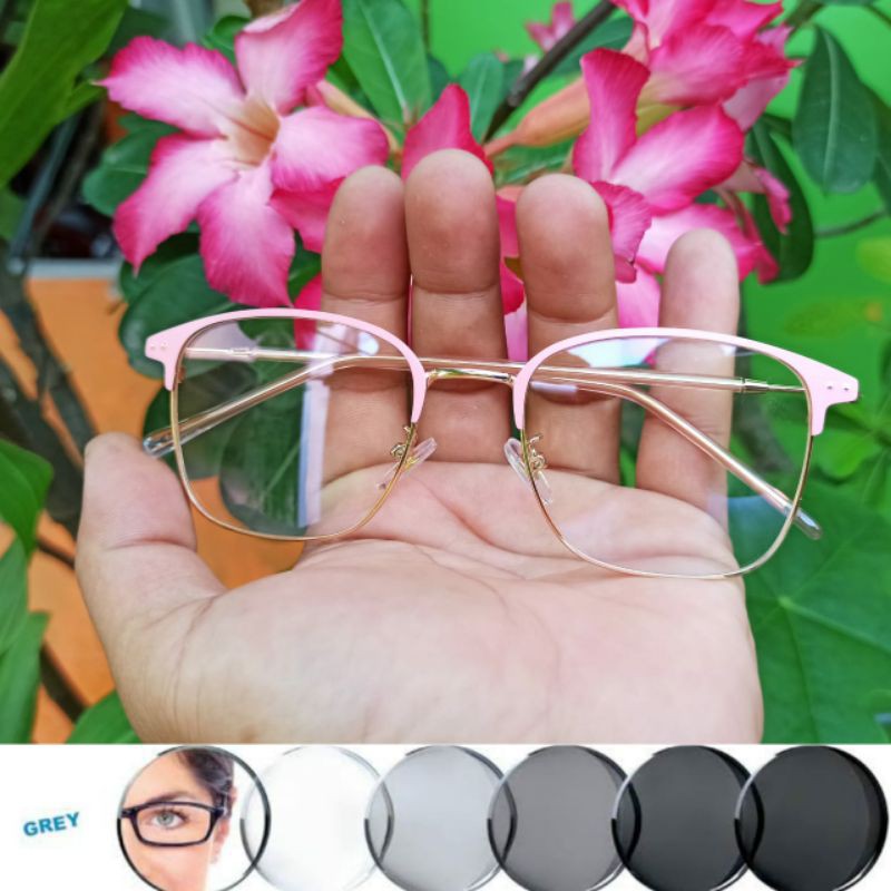 kacamata 1924 pink free lensa photocromic