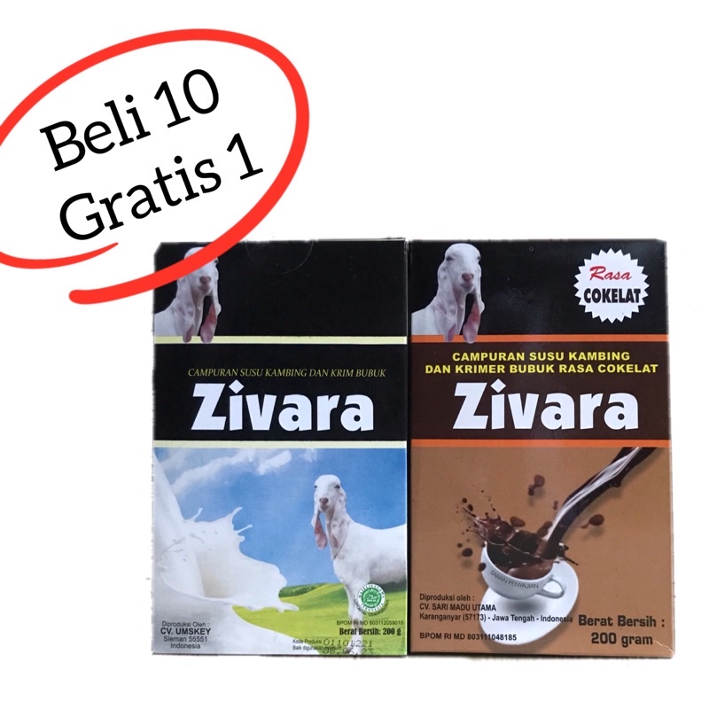 

Zivara Susu Kambing Etawa 200gr