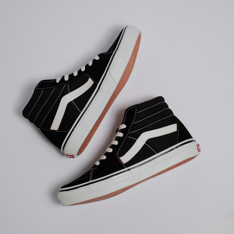 (SALE WOMEN SIZE) VANS SK8-HI V38CL+ BLACK/WHITE CHECKERBORD NAVY/WHITE ORIGINAL 100% ( Japan Market )