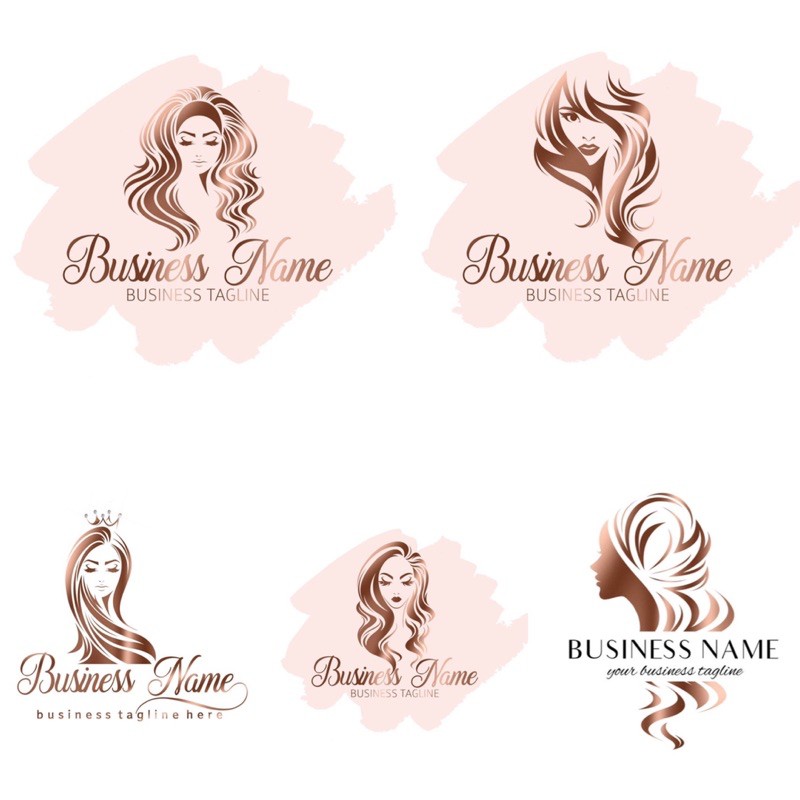 ARABELLA BEAUTY SALON ROSEGOLD LOGO | JASA BIKIN DESAIN LOGO BISNIS MURAH