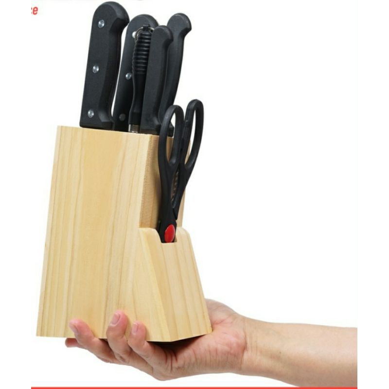 Tempat Pisau / Wadah Pisau dari Kayu Pinus/ wadah pisau dapur