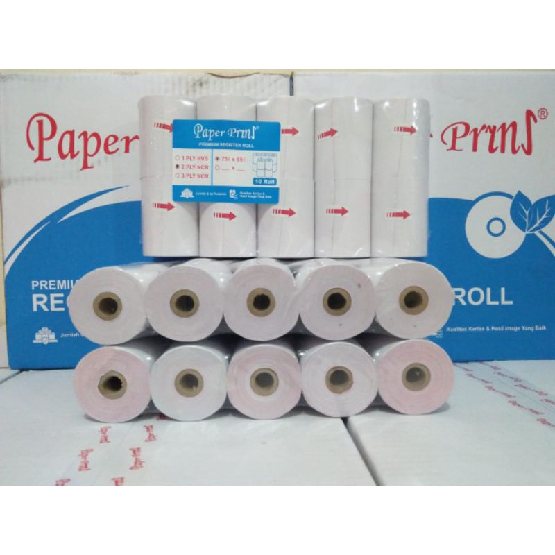 

REGISTER ROLL PAPERPRYNS 75 X 65 2PLY NCR
