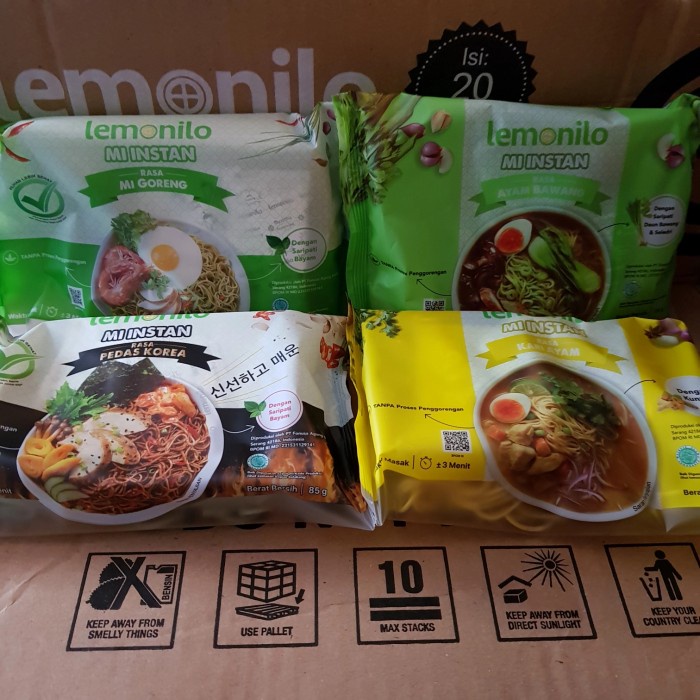 

s574gfd Lemonilo Mi Instan Mie Sehat Mi Goreng Pedas Korea Kari Ayam Bawang - Kari Ayam Ff064151E