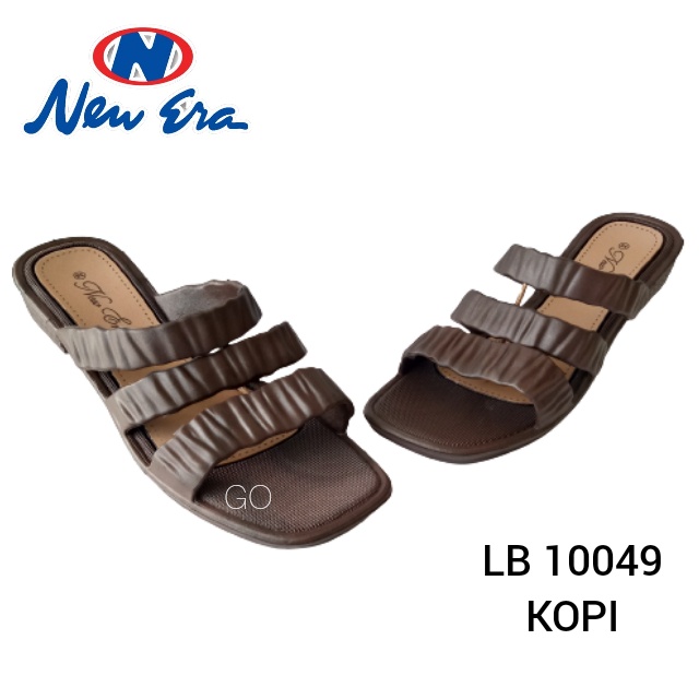 gof NEW ERA LB 10049 Sandal Wanita Kerut Ban 3 Sandal Slop Wanita Karet Sandal Wanita Casual Best Seller