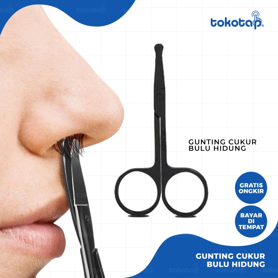 Jual Gunting Cukur Bulu Hidung Nose Hair Scissor Stainless Steel
