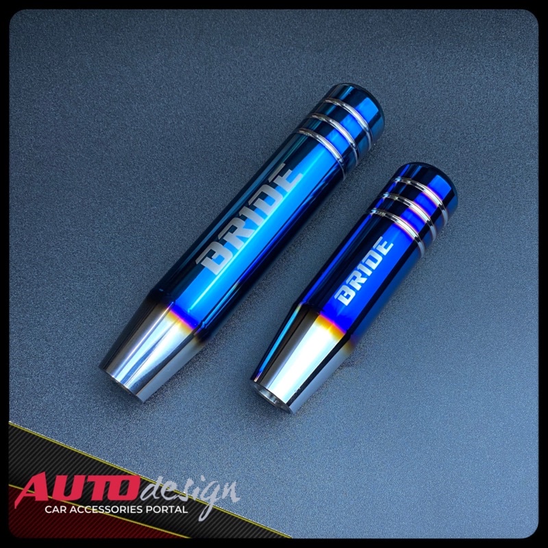 BRIDE Gear Shift Knob Mobil  Burn Tip Blue Alumunium 19cm 13cm dan 18cm Best Quality