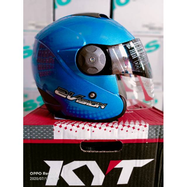 HELM KYT 2VISION CRISTAL BLUE & ICE BLUE ORIGINAL