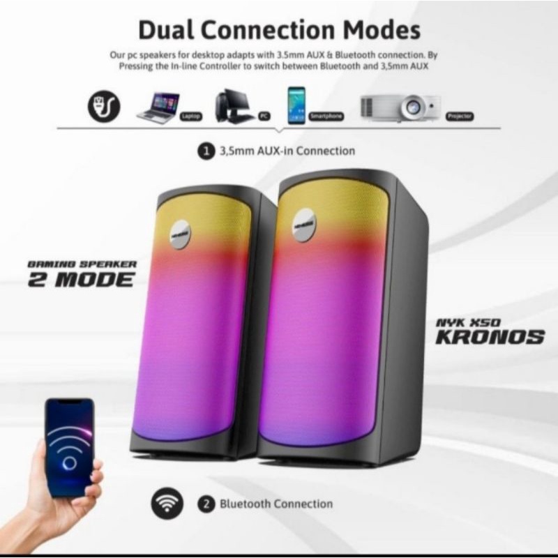 Speaker Bluetooth NYK Nemesis X50 Kronos RGB