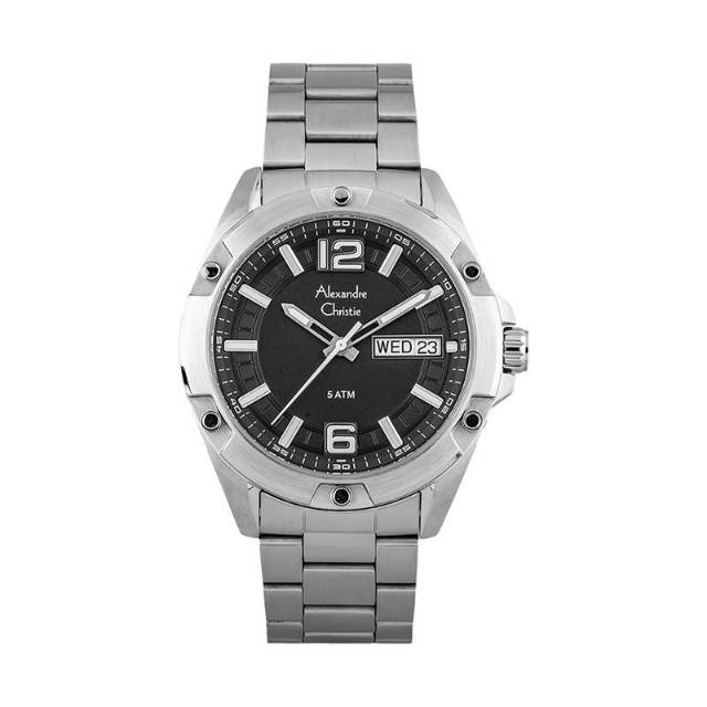 Alexandre Christie AC 6539 ME BSSBA Men Black Dial Stainless Steel Strap