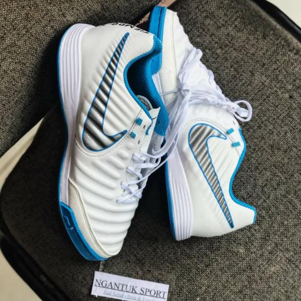 "GE. 5188" Sepatu Futsal Nike Tiempo Legend 7 Academy White Blue IC
