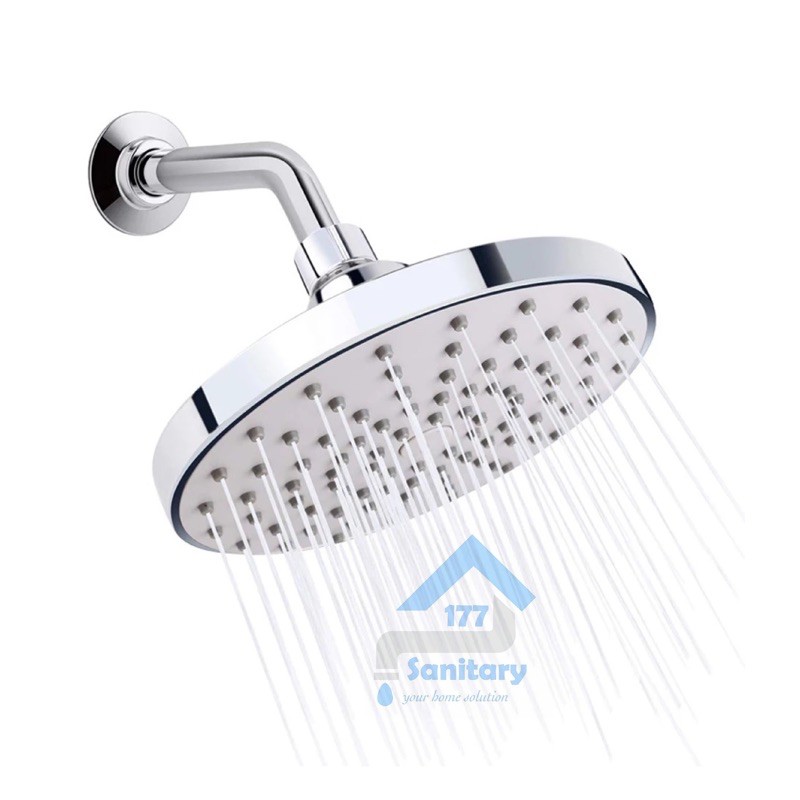 Shower Tembok 9 Inch Bulat Murah 22 Cm H818- Wall Shower Mandi Plastik Abs Tanam Tembok gede bisa dibersihkan /G49