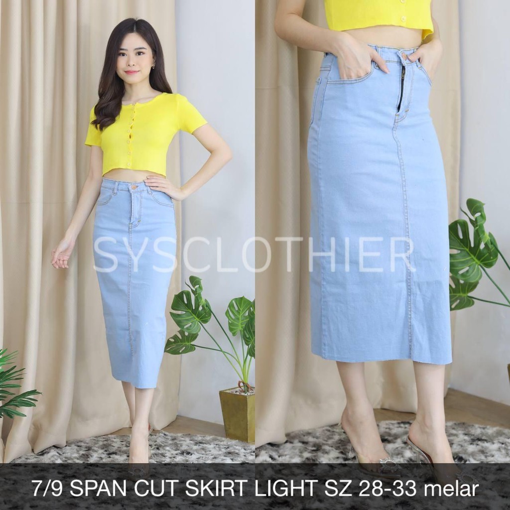 ROK JEANS WANITA 7/9 SPAN CUT SKIRT SERIES