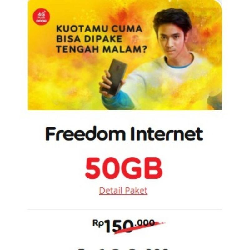 Freedom INTERNET DATA 50GB FULL IM3 OOREDOO