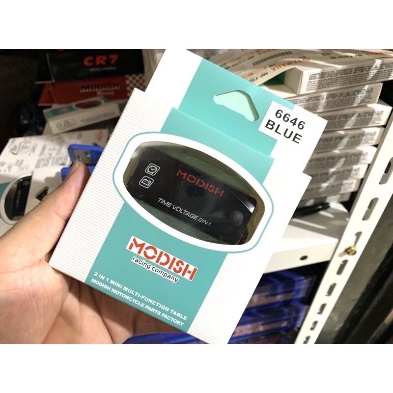 Voltmeter Motor Dan Jam Digital 2 in 1 Voltmeter Amper Aki Jam Digital