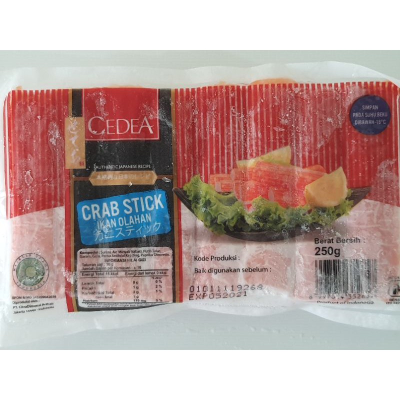 

Crab Stick ikan olahan 250gr CEDEA