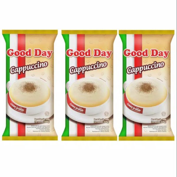 

KOPI INSTANT GOOD DAY CAPPUCINO PACK 10X25 GR